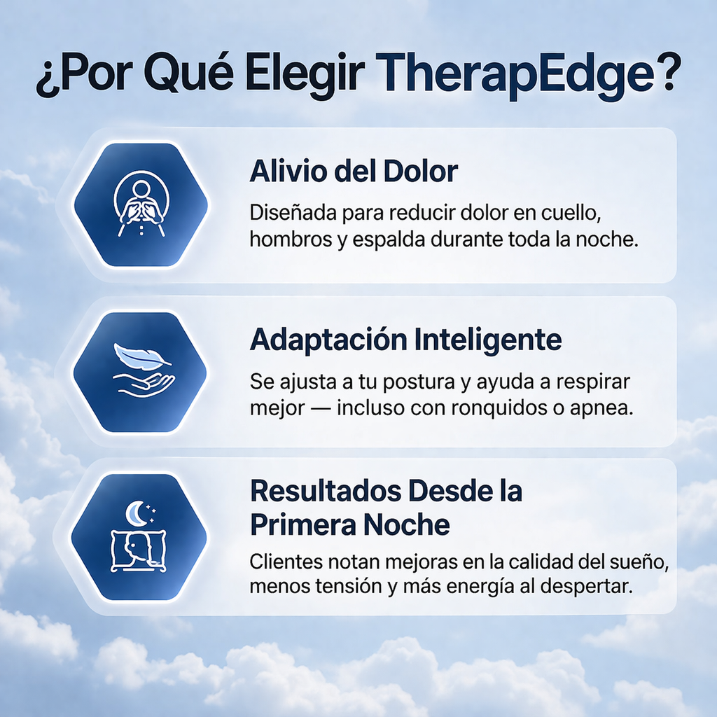 TherapEdge – Almohada Cervical para el Dolor de Hombros y Cuello