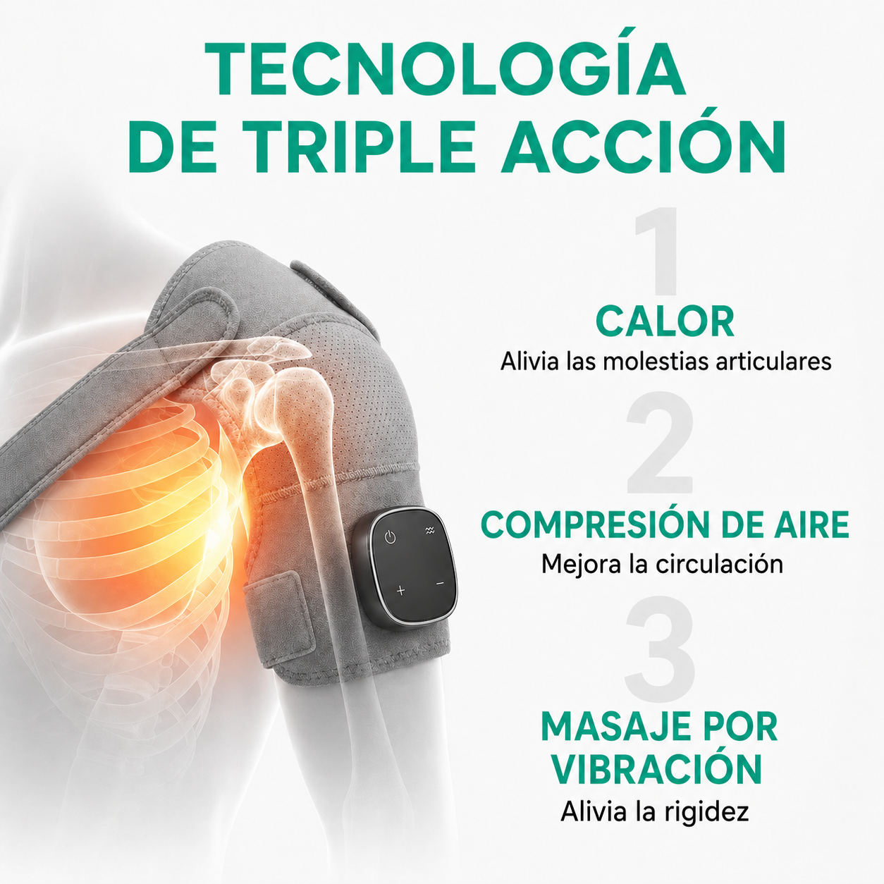 TherapEdge Masajeador Hombro Triple Acción